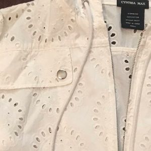 Cynthia Max, eyelet jacket,